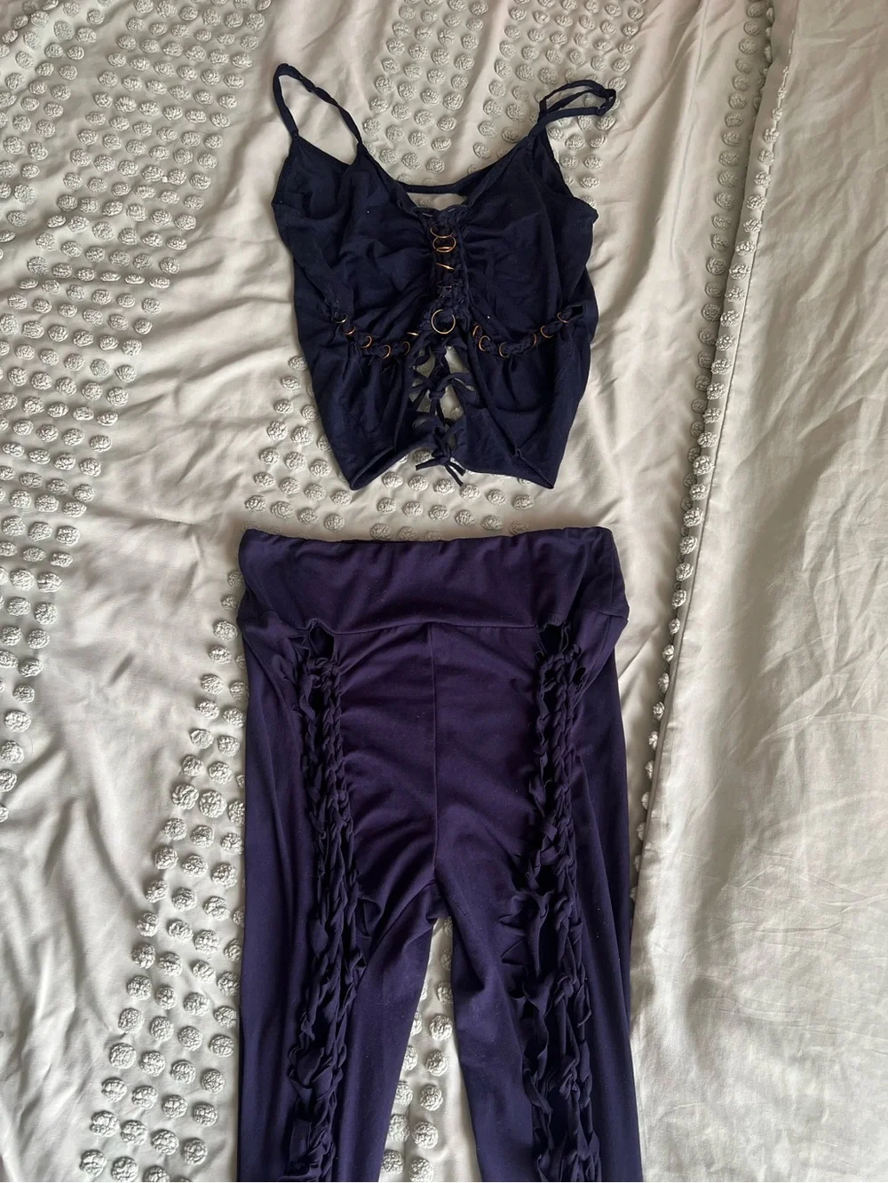 Festival outfit Braided Crop Top & Pant Set